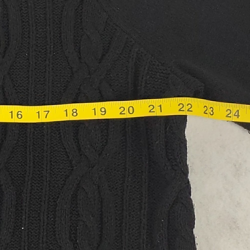 Croft & Barrow Black Cotton Blend Open Front Cardigan Long Sleeve Sweater Sze 1X - Picture 10 of 14